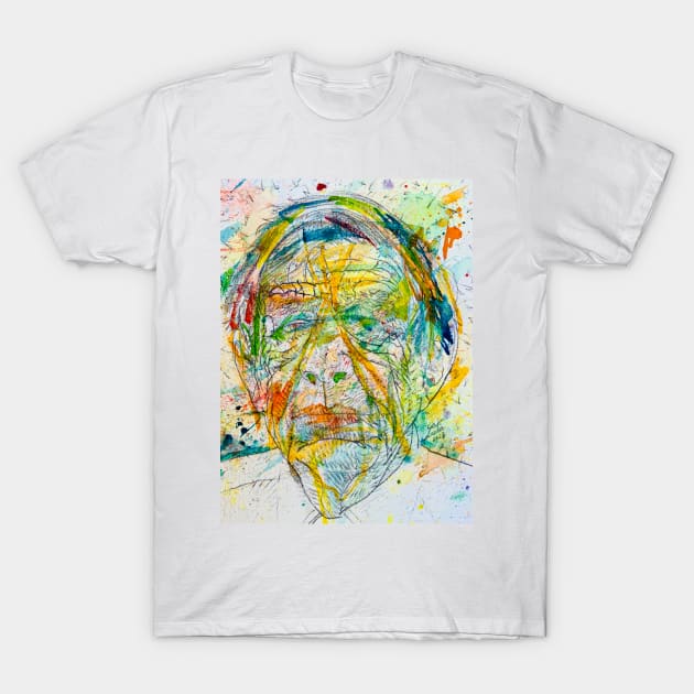 WYSTAN AUDEN  watercolor portrait .2 T-Shirt by lautir